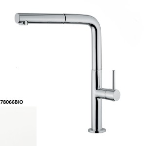 Emmevi Rubinetterie Piper 78066PBIO bateria kuchenna stojąca jednouchwytowa biała
