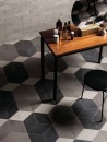 Marca Corona Chalk White Rombo 18,7x32,4 E754 płytki gresowe betonowe