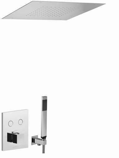 Paffoni Elle CPT518ZES01CR chromowany prysznicowy zestaw termostatyczny z elementem podtynkowym