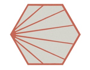 Marca Corona Paprica P3 Color Esagona 25x21,6 F925 płytki heksagonalne