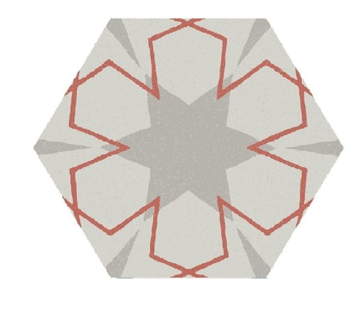 Marca Corona Paprica Mix Color Esagona 25x21,6 F927 płytki heksagonalne