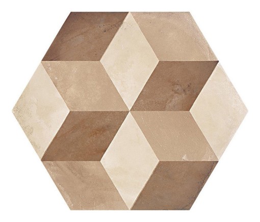 Marca Corona Terra Cubo Esagona Versione C 25x21,6 0399 płytki heksagonalne