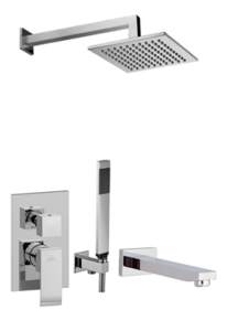 Paffoni Level LES019ZSCW3ACR chromowany podtynkowy zestaw wannowo-prysznicowy