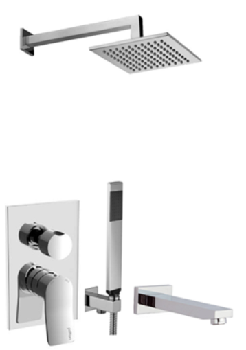 Paffoni Tilt TI019ZSCW3ACR chromowany zestaw wannowo-prysznicowy