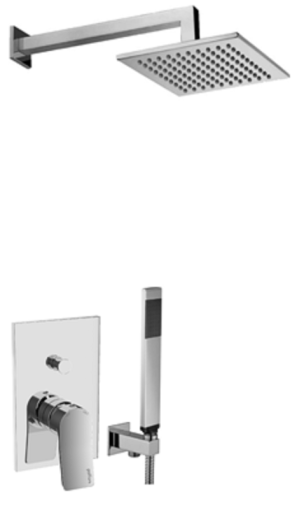 Paffoni Tilt TI015ZSC3ACR chromowany podtynkowy zestaw prysznicowy