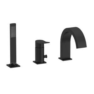 Paffoni Tilt TI040NO bateria wannowa 3-otworowa jednouchwytowa czarna