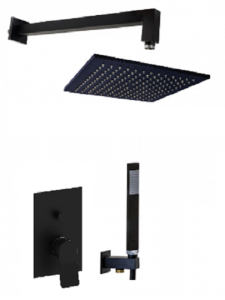 Paffoni Tilt TI015ZSC3ANO czarny podtynkowy zestaw prysznicowy