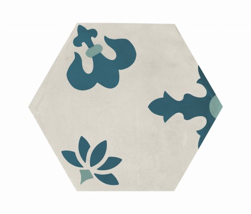 Marca Corona Terra Art Giglio Oceano/Cielo Esagona 25x21,6 I410 płytki heksagonalne