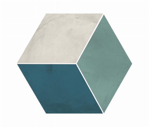 Marca Corona Terra Art Rombo Oceano/Cielo Esagona 25x21,6 I412 płytki heksagonalne