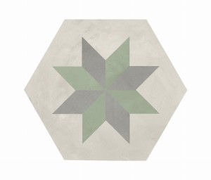 Marca Corona Terra Art Stella Sabbia/Menta Esagona 25x21,6 I421 płytki heksagonalne