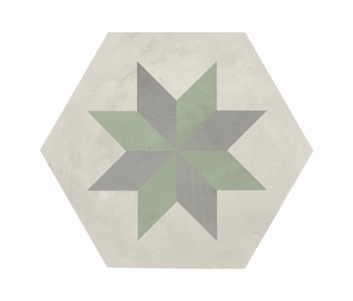 Marca Corona Terra Art Stella Sabbia/Menta Esagona 25x21,6 I421 płytki heksagonalne
