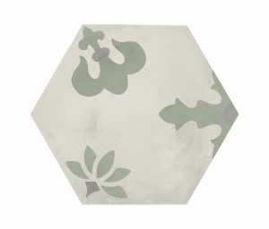 Marca Corona Terra Art Giglio Sabbia/Menta Esagona 25x21,6 I417 płytki heksagonalne