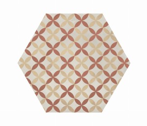 Marca Corona Terra Art Astro Tramonto/Crema Esagona 25x21,6 I425 płytki heksagonalne