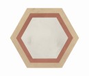 Marca Corona Terra Art Cornice Tramonto/Crema Esagona 25x21,6 I427 płytki heksagonalne