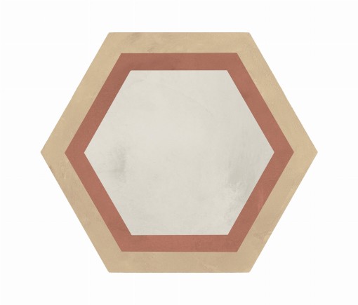 Marca Corona Terra Art Cornice Tramonto/Crema Esagona 25x21,6 I427 płytki heksagonalne