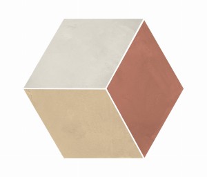 Marca Corona Terra Art Rombo Tramonto/Crema Esagona 25x21,6 I426 płytki heksagonalne 