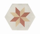 Marca Corona Terra Art Stella Tramonto/Crema Esagona 25x21,6 I428 płytki heksagonalne