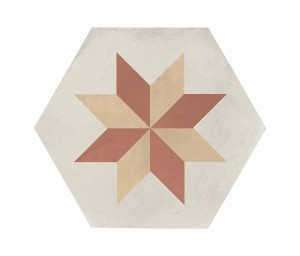 Marca Corona Terra Art Stella Tramonto/Crema Esagona 25x21,6 I428 płytki heksagonalne