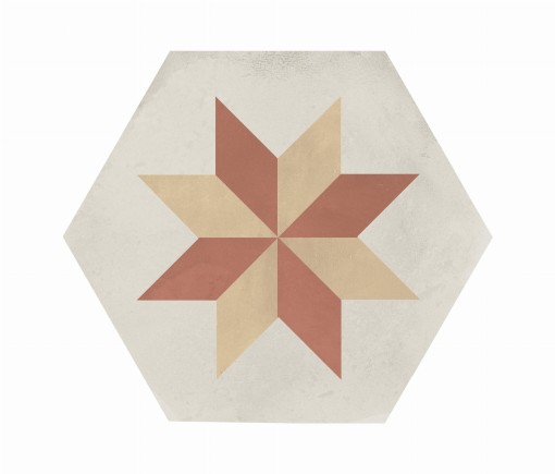 Marca Corona Terra Art Stella Tramonto/Crema Esagona 25x21,6 I428 płytki heksagonalne