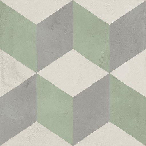 Marca Corona Terra Art Cubo Sabbia/Menta 20x20 I392 płytki gresowe patchworkowe