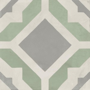 Marca Corona Terra Art Geometrico Sabbia/Menta 20x20 I389 płytki gresowe patchworkowe