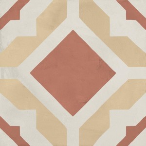 Marca Corona Terra Art Geometrico Tramonto/Crema 20x20 I396 płytki gresowe patchworkowe
