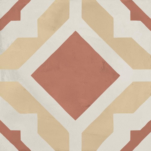 Marca Corona Terra Art Geometrico Tramonto/Crema 20x20 I396 płytki gresowe patchworkowe
