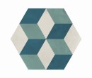 Marca Corona Terra Art Mix Oceano/Cielo Esagona 25x21,6 I415 płytki heksagonalne