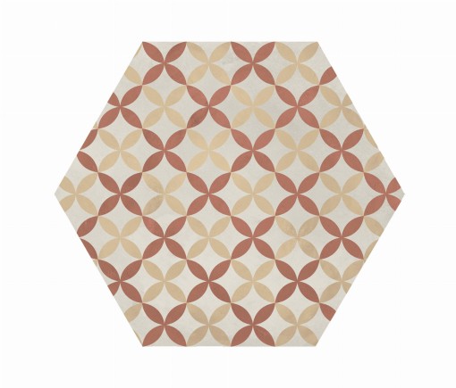 Marca Corona Terra Art Mix Tramonto/Crema Esagona 25x21,6 I429 płytki heksagonalne