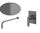 Kohlman EXPERIENCE GRAY QW220EGR25 zestaw prysznicowy z deszczownicą R25EG szary
