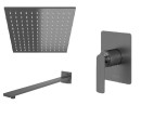 Kohlman EXPERIENCE GRAY QW220EGQ30 zestaw prysznicowy z deszczownicą Q30EG szary