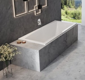 Ravak Formy 02 Slim C891300000 wanna do zabudowy 180x80 biała