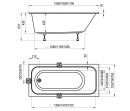 Ravak Chrome Slim C741300000 wanna do zabudowy 170x75 biała