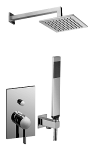 Paffoni Rock RO015ZSC3A chromowany podtynkowy zestaw prysznicowy