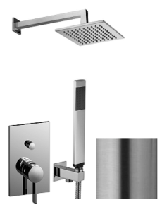 Paffoni Rock RO015ZSC3A.ST podtynkowy zestaw prysznicowy stal szczotkowana
