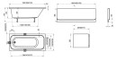 Ravak Chrome C731000000 wanna do zabudowy 160x70 biała