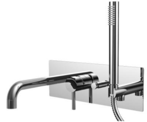 Paffoni Stick SK001CR chromowana zespolona podtynkowa bateria wannowa