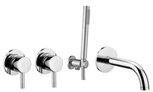 Paffoni Stick SK010CR70ZWW chromowany zestaw wannowy z wylewką 