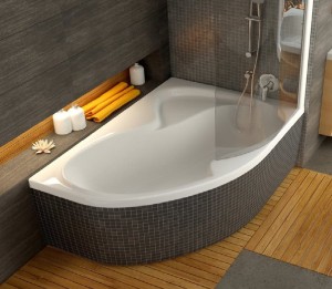 Ravak Rosa II C421000000 wanna narożna do zabudowy 170x105 prawa biała