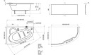 Ravak Asymmetric C461000000 wanna narożna do zabudowy 160x105 lewa biała