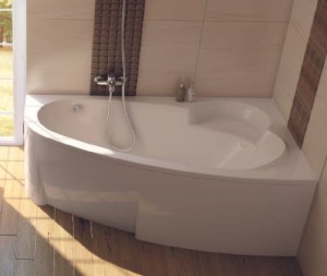Ravak Asymmetric C471000000 wanna narożna do zabudowy 160x105 prawa biała