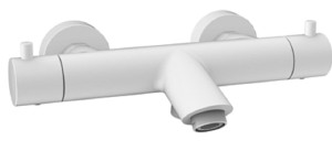 Paffoni Light LIQ022BO bateria wannowa termostatyczna ścienna biała