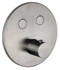 Paffoni Stick CPT018ST bateria prysznicowa podtynkowa termostatyczna 2-drożna jednouchwytowa stal szczotkowana