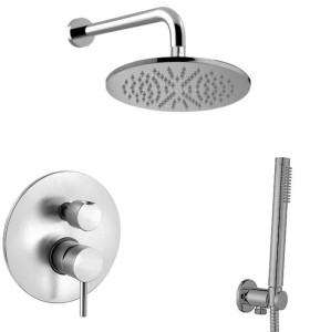 Paffoni Light LIG018ZSC2A.ST podtynkowy zestaw prysznicowy stal szczotkowana