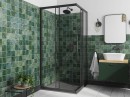 Besco Modern Black MKB-90-190-C czarna narożna kabina prysznicowa