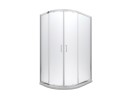 Besco Modern 100x80x185 MA-100-80-G chromowana asymetryczna kabina prysznicowa grafitowe szkło