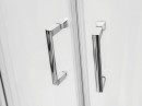 Besco Modern 100x80x185 MA-100-80-G chromowana asymetryczna kabina prysznicowa grafitowe szkło