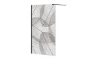 Besco Leafy 120x200 LF-120-200C czarna kabina Walk-In z nadrukiem
