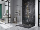 Besco Aveo Black Duo 120x195 ADB-120-195C czarna kabina prysznicowa typu Walk-In