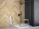 Besco Toca 110x190 TCP-110-190C czarna kabina prysznicowa typu Walk-In